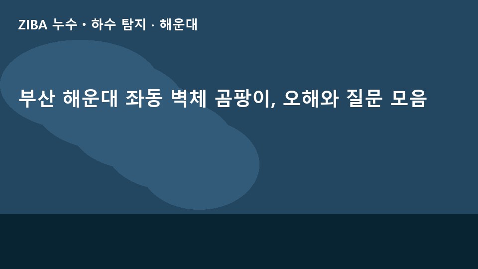 부산 해운대 좌동 벽체 곰팡이, 오해와 질문 모음